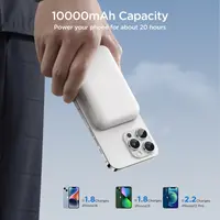 Joyroom - Banque d'énergie magnétique sans fil 20W, 10 000mAh, avec câble Type-C vers Type-C 60W (0,25m), blanc (JR-W020) – Bild 7