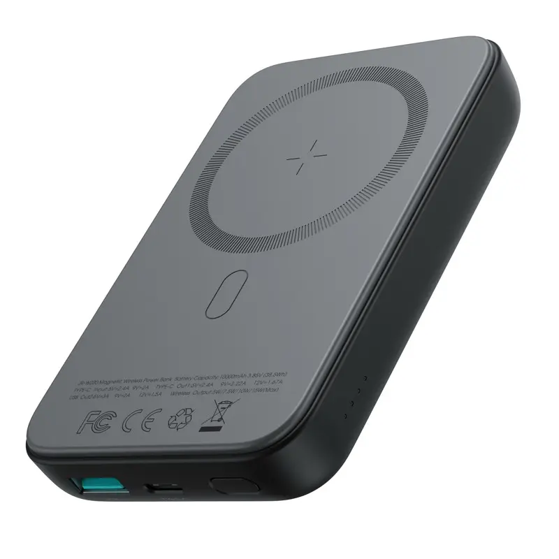Joyroom - Powerbank magnetico senza fili da 20W, 10.000mAh, incluso cavo da Type-C a Type-C 60W (0,25m), nero (JR-W020)