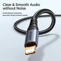 Joyroom - SY-A06 Audio transfer series AUX cable (Lightning to 3.5mm, 1.2m), black – Bild 6