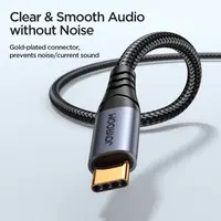 Joyroom - SY-A07 Audio transfer series AUX cable (Type-C to 3.5mm, 1.2m), black – Bild 8