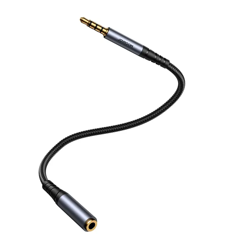 Joyroom - SY-A09 Audio-Transfer Serie AUX-Verlängerungskabel (3,5mm Stecker zu 3,5mm Buchse, 1,2m), Schwarz