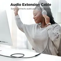 Joyroom - SY-A09 Câble d'extension AUX série transfert audio (3,5mm mâle vers 3,5mm femelle, 1,2m), Noir – Bild 8