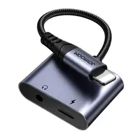 Joyroom - SY-L01 2-in-1 Audio Adapter (Lightning to 3.5mm + Lightning), Black – Bild 4