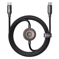 McDodo - 2 in 1 USB-C Kabel für iPhone & Apple Watch 60W, 1.5m, Schwarz – Bild 2