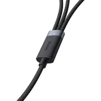 McDodo - 3-in-1-Kabel, transparent, USB-A auf C + Lightning + Micro-USB, 1,2 m, schwarz – Bild 6