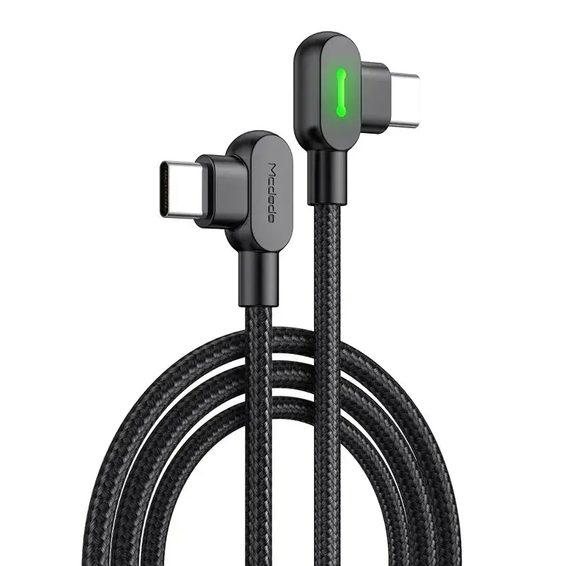 McDodo - Câble de charge USB-C vers USB-C, 2m, 60W, TPU/nylon, noir