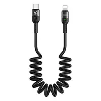 McDodo - Cavo a spirale da Lightning a USB-C, 1,8 m, nero – Bild 2