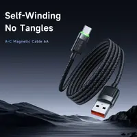 McDodo - Cavo autoavvolgente magnetico da USB-A a USB-C, ricarica rapida, 1,2 m, nero – Bild 3