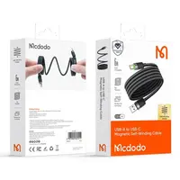 McDodo - Cavo autoavvolgente magnetico da USB-A a USB-C, ricarica rapida, 1,2 m, nero – Bild 8