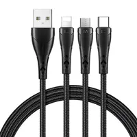 McDodo - Cavo dati 3 in 1, da USB-A a Lightning / USB-C / Micro-USB, 1,2 m, nero – Bild 1