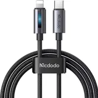 McDodo - Cavo di ricarica da USB-C a Lightning con luce di ricarica, 1,2 m, nero – Bild 1