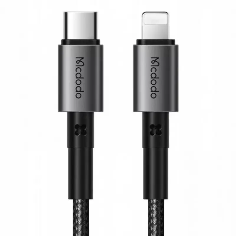 McDodo - Da Lightning a USB-C, ricarica e sincronizzazione dati, 1,8 m, nero