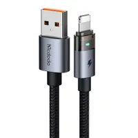 McDodo - Lightning to USB-A, Transparent Cable with Charging Light, 1.2m, Black – Bild 2