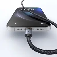 McDodo - Lightning to USB-A, Transparent Cable with Charging Light, 1.2m, Black – Bild 6