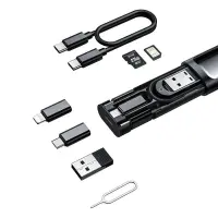 McDodo - Multifunktionale Box mit Ladekabel, Adapter und Connector, Schwarz – Bild 3