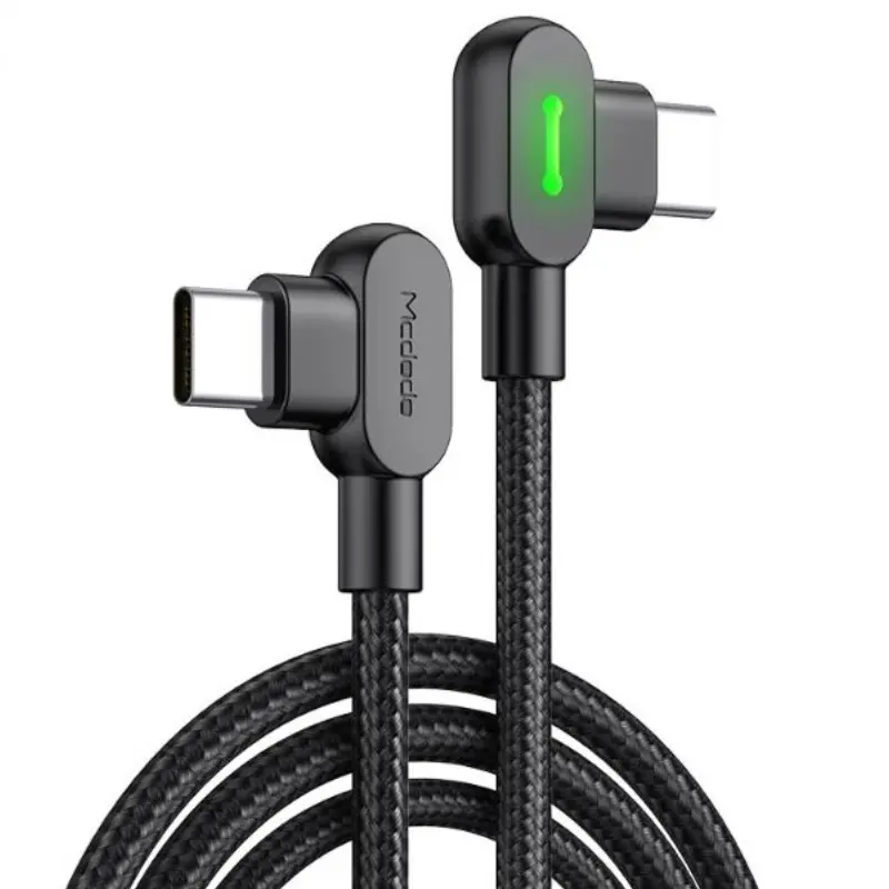 McDodo - USB-C auf USB-C Ladekabel, 1,5m, 60W, TPU/Nylon, Schwarz
