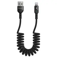 McDodo - USB-C to Lightning, spiral cable, 1.8m, black – Bild 2