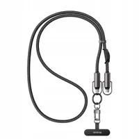 McDodo - USB-C to USB-C, 60W, 2-in-1 Charging Crossbody Phone Lanyard, 1.2m, Black – Bild 7