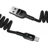 McDodo - USB-C vers Lightning, câble spiralé, 1.8m, noir