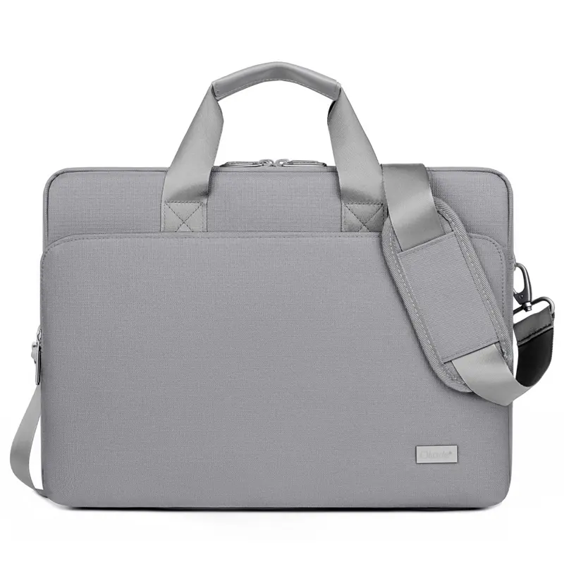 Okade - Custodia per MacBook / Laptop, 15.6-16 pollici - Custodia imbottita per notebook con tracolla, T69, grigio
