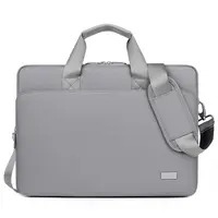 Okade - Custodia per MacBook / Laptop, 15.6-16 pollici - Custodia imbottita per notebook con tracolla, T69, grigio – Bild 1
