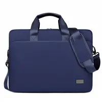 Okade - MacBook / Laptop-Tasche, 15.6-16 Zoll - Gepolsterte Notebook-Hülle+Schultergurt, Dunkelblau – Bild 1