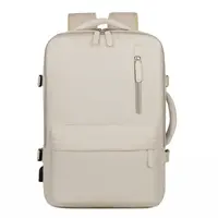 Okade - S2304 Sac à dos pour ordinateur portable - USB, résistant à l'eau, affaires et voyage, jusqu'à 17,3 pouces, Beige – Bild 1