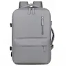 Okade - S2304 Sac à dos pour ordinateur portable - USB, résistant à l'eau, affaires et voyage, jusqu'à 17,3 pouces, gris