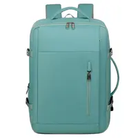 Okade S3610 Zaino per laptop da 17,3 pollici - Zaino da viaggio business con USB, design a valigia, verde menta – Bild 2