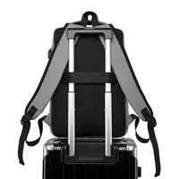 Okade S9903 - Laptop backpack 13-15.6" with USB & trolley strap, water-repellent, gray – Bild 9