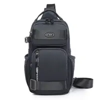 Okade - Sport Bauchtasche Dunkelgrau - Sling Bag Crossbody Schultertasche, Schwarz – Bild 1