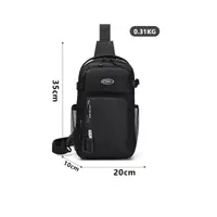 Okade - Sport Bauchtasche Dunkelgrau - Sling Bag Crossbody Shoulder Bag, Black – Bild 3