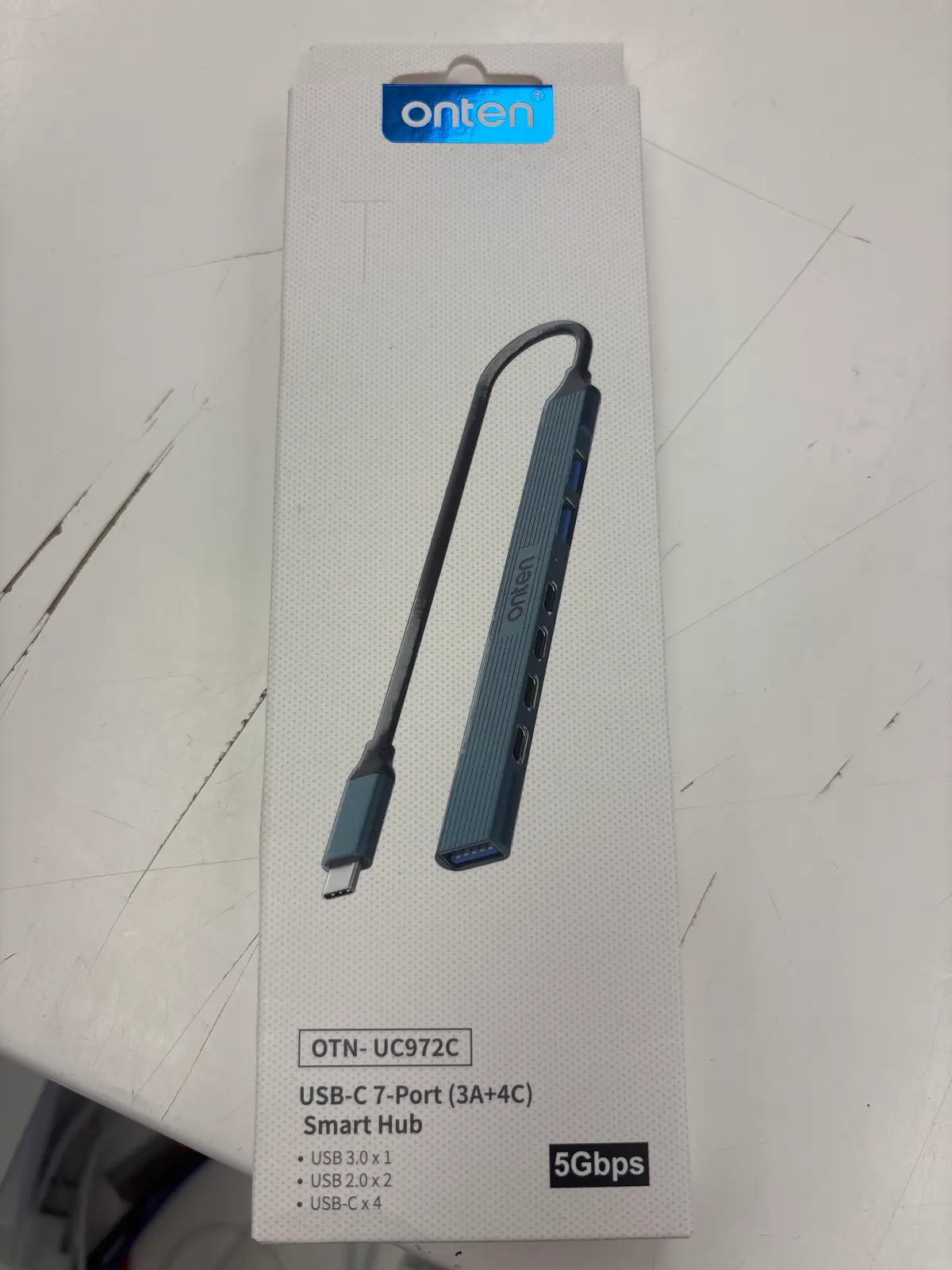 OTN-UC972C - Hub intelligente Onten USB-C a 7 porte (3A+4C) 5Gbps