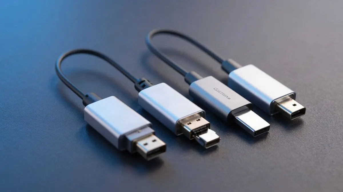 Mehrere USB-C-Adapter für HDMI, USB-A, Klinke und Ethernet