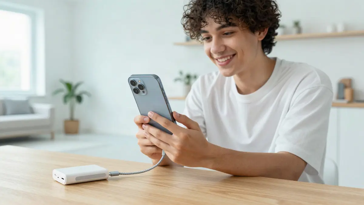 Kunde entdeckt seinen Stammkunden-Bonus auf dem Smartphone