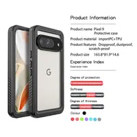 Pixel 9 - Custodia da esterno Redpepper FS Series con protezione antipolvere e copri-porte, nera – Bild 7