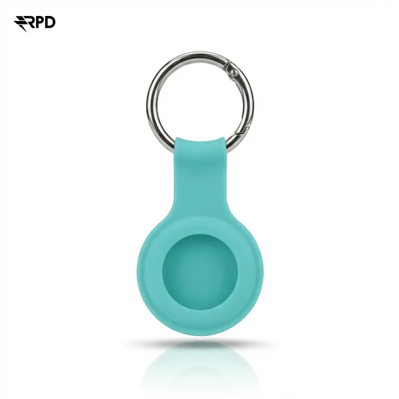 Portachiavi AirTag - Custodia in silicone RPD con anello in metallo, turchese