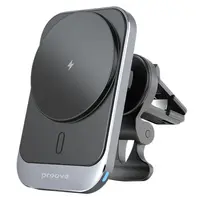 Proove - Square Magnetic Pro Car Mount with Wireless Charger, Black – Bild 1