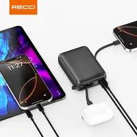 Recci RPB-P63 20000mAh Power Bank, 22.5W Fast Charging with Built-in USB Type-C Cable, Silver – Bild 4