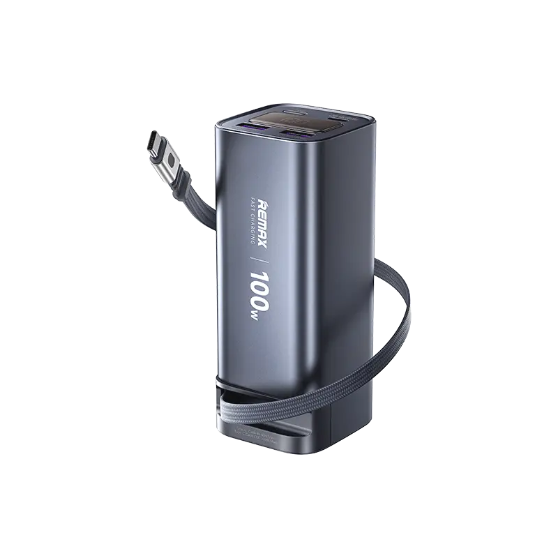 Remax - Powerbank with integrated cable, FC-22 100W, 20000mAh, black