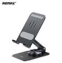 REMAX - RM-C38 Metall Tischhalterung für Smartphone & Tablet, 360° drehbar, Schwarz – Bild 1