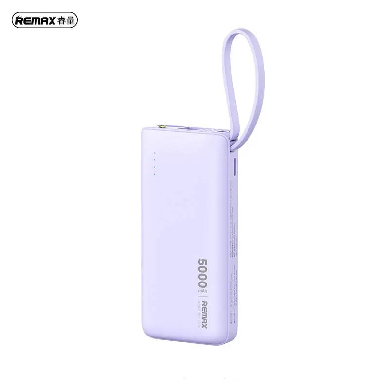 REMAX RPP-676 Xiaoxiao 2.1A Powerbank 5000mAh con cavo iPhone, viola