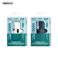 REMAX RPP-77 Capsule Series 20W Powerbank 5000mAh mit iPhone Kabel Schnellladung, Schwarz – Bild 3