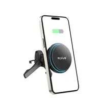Rixus - Magnetic Wireless Car Charger Holder (RXWC21) - 15W - Magsafe - Schwarz – Bild 2