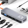 ROCK 10-in-1 USB-C Hub – HDMI, VGA, RJ45, 3×USB 3.0, Kartenleser, grau