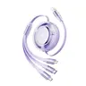 Rock L10 Honeycomb 3in1 data cable - Micro-USB, USB-C, Lightning, Purple