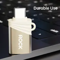 Rock - L12 Adaptateur USB-A 3.0 vers Type-C OTG, Or – Bild 3