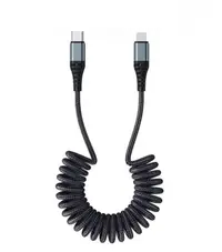 ROCK PD 20W USB-C to Lightning spring cable - fast charging & data cable, nylon, black – Bild 6