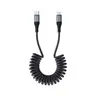 ROCK PD 20W USB-C to Lightning spring cable - fast charging & data cable, nylon, black