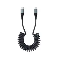 ROCK PD 20W USB-C zu Lightning Federkabel - Schnelllade- & Datenkabel, Nylon, schwarz – Bild 1